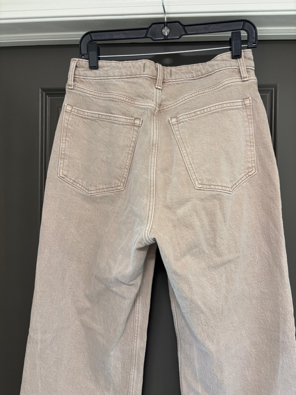 Abercrombie & Fitch Beige High-Rise 90s Relaxed Jeans curve love in Oat 10R - Picture 6 of 6